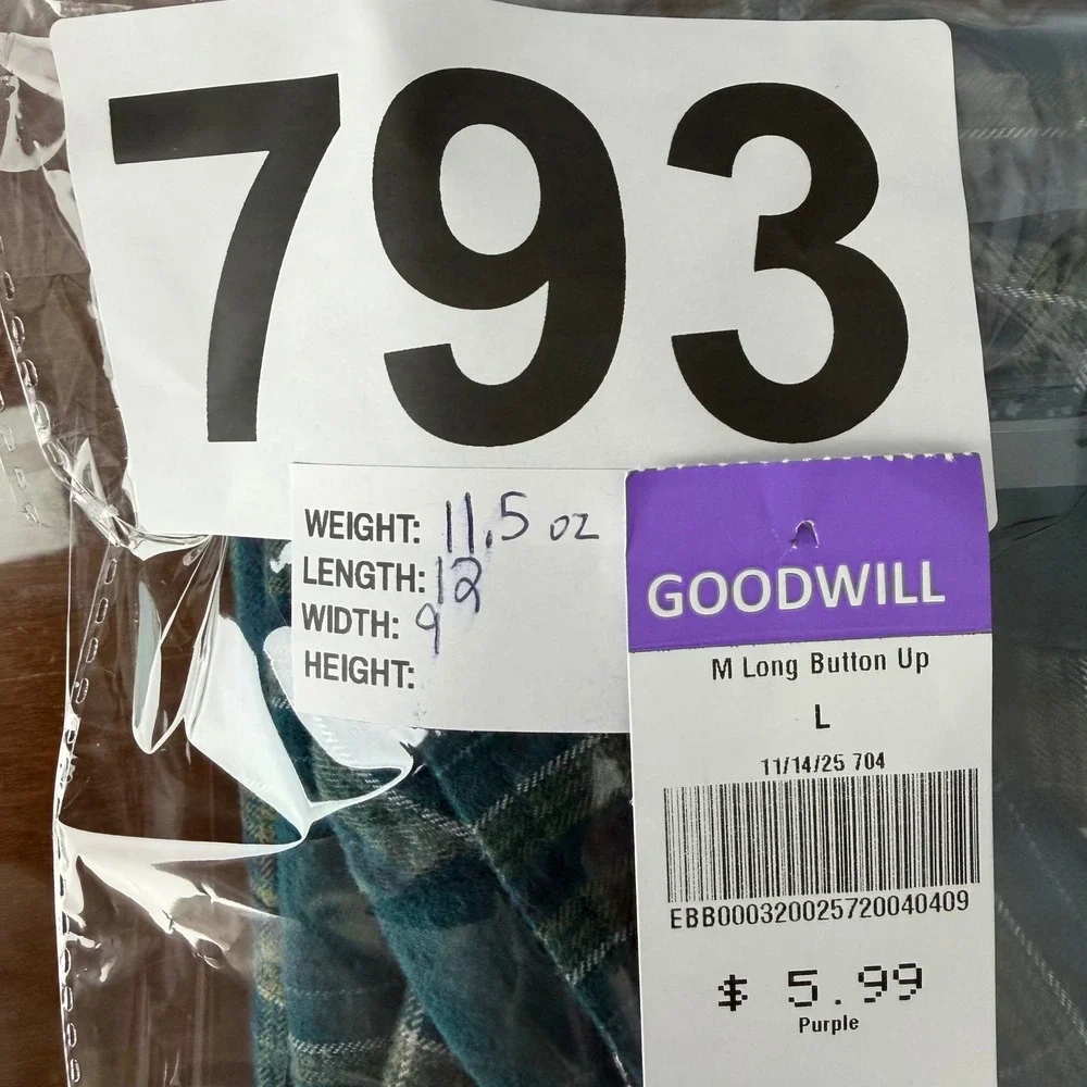 Goodfellow & Co Mens Flannel Long Sleeve Button Up Shirt Green Plaid Size‎ L